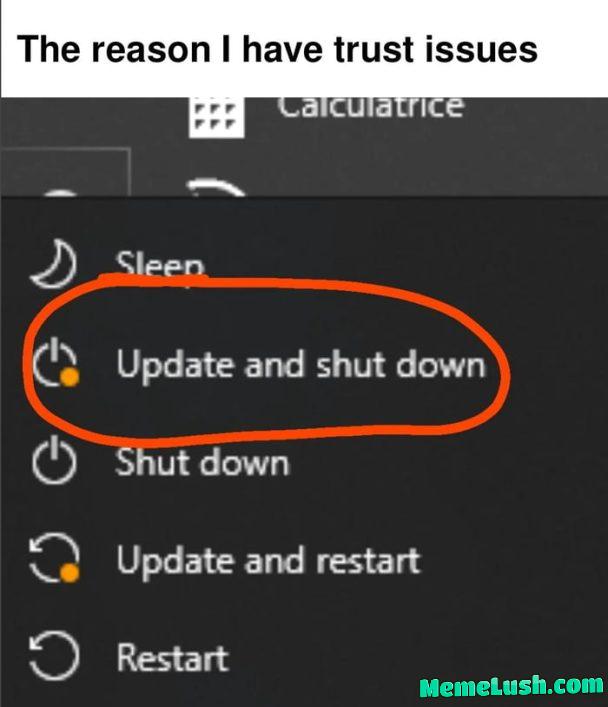 Update and shut down… except it doesn’t. Update and shut down… except it doesn’t.