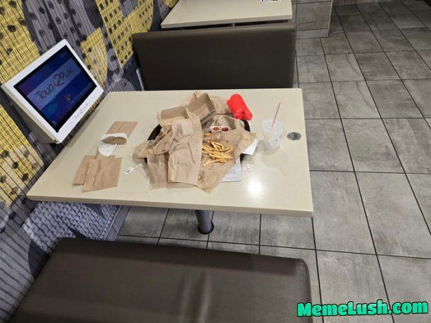 People who leave their trash
