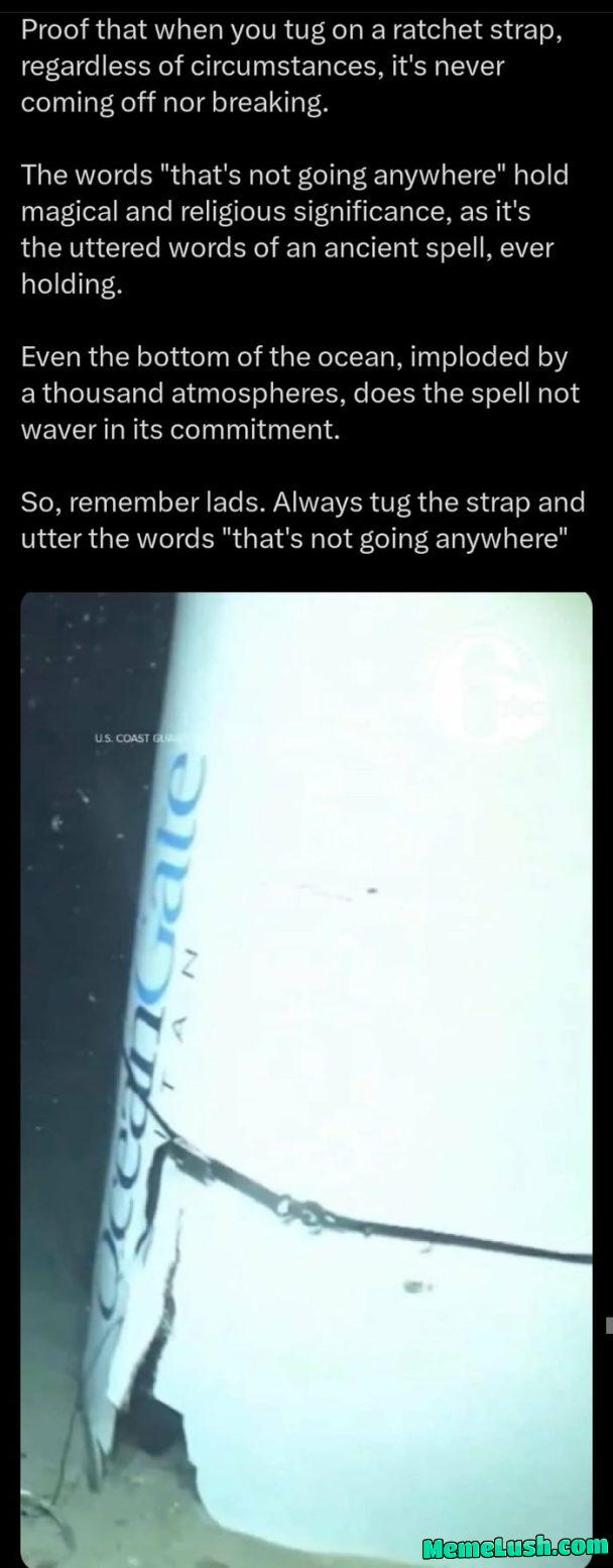 “That’s not going anywhere” “That’s not going anywhere”