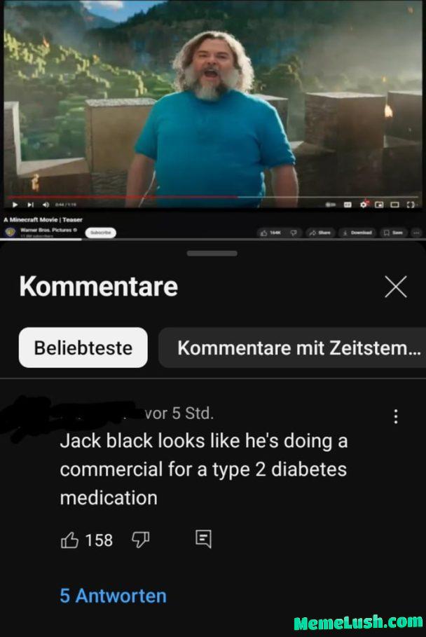 Jack Black’s appearance in the new Minecraft movie trailer