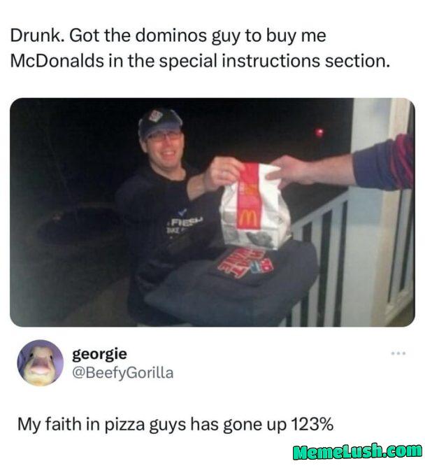 Beyond pizza delivery expectations Beyond pizza delivery expectations