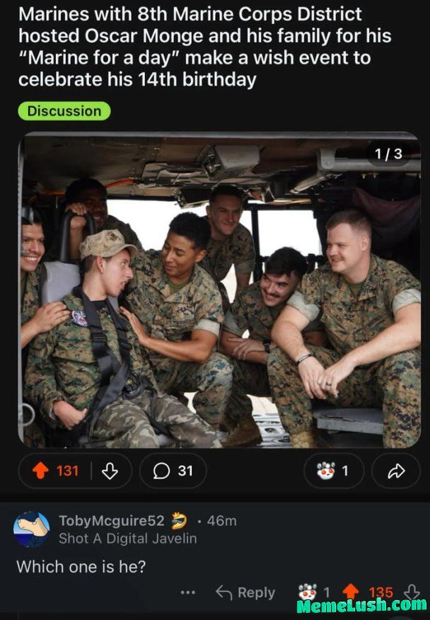 So nice of Make a Wish to help all these young boy’s dreams come true. So nice of Make a Wish to help all these young boy’s dreams come true.