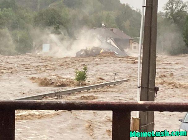 North east Czechia, floods 2024, first houses felt