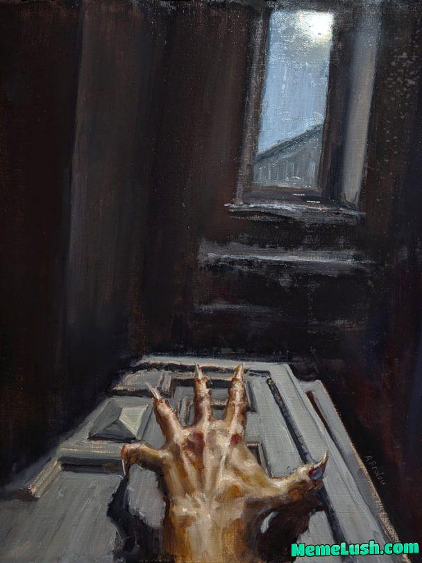“Let Me Out”, My oil painting “Let Me Out”, My oil painting