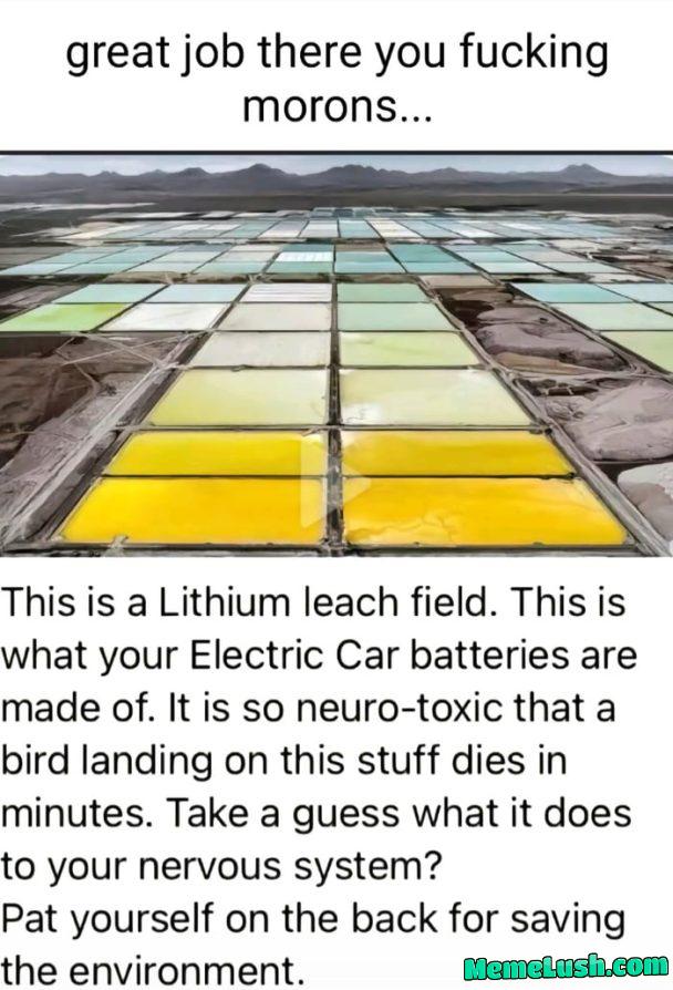That’s Lotta bulshit. My tesla truck is saving the earth.