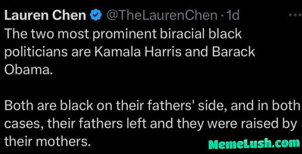 And they still only identify strongly with their black side, for political reasons. And they still only identify strongly with their black side, for political reasons.