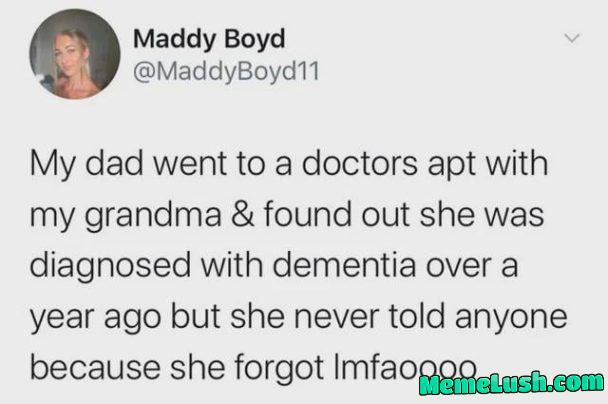 Or she didn’t want anyone to know….