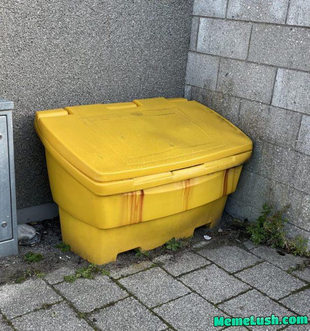 Spotted on the way to work – there’s either a dead body in there or a sleeping zombie!
