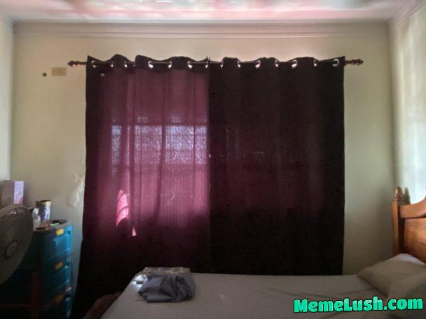 Bought two pieces of curtain from different brands yesterday. The left side one was advertised as a âblackout curtainâ, the right side one was not advertised as a Black out curtain. Bought two pieces of curtain from different brands yesterday. The left side one was advertised as a âblackout curtainâ, the right side one was not advertised as a Black out curtain.