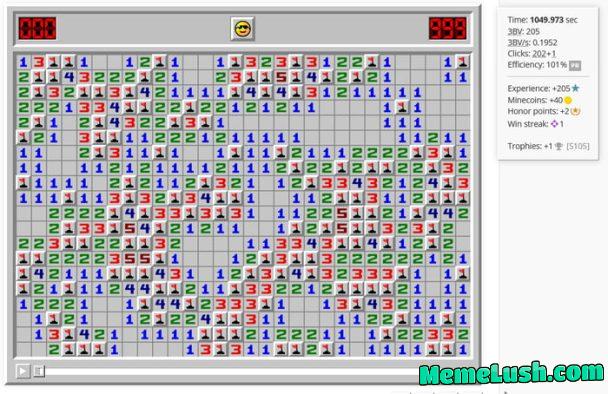 We all have seen Minesweeper, but have you seen a Minesweeper game with 101% efficiency? We all have seen Minesweeper, but have you seen a Minesweeper game with 101% efficiency?
