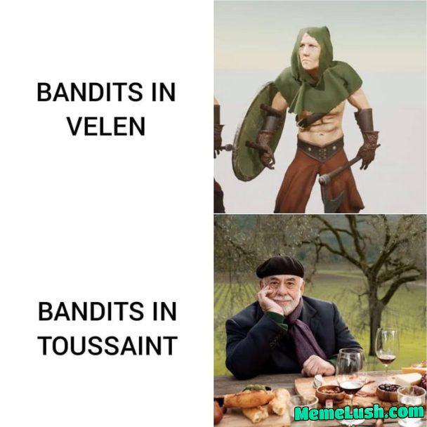 Bonjour traveler, now hand over all your wine and no one will be harmed Bonjour traveler, now hand over all your wine and no one will be harmed