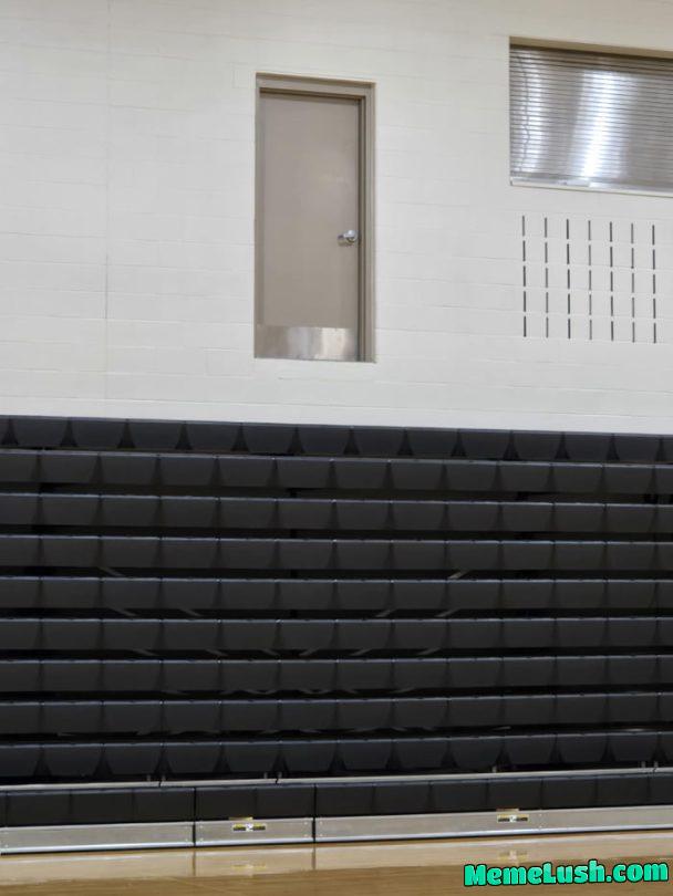 Easy to access door in gymnasium Easy to access door in gymnasium