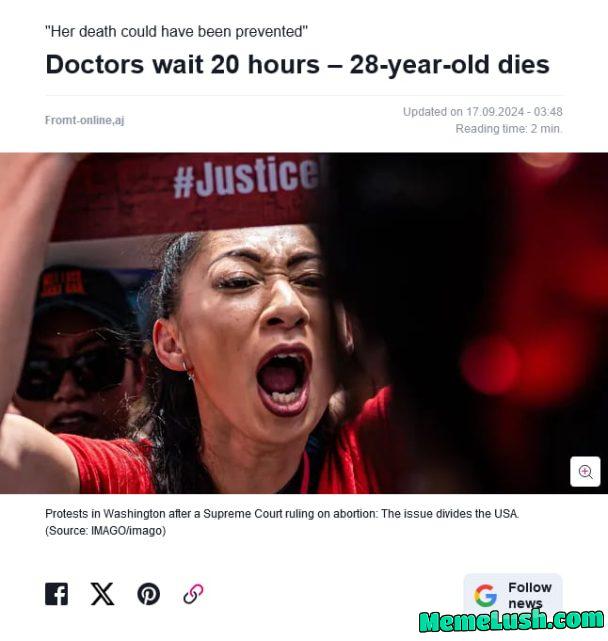 “A report from a US research platform is causing a stir: a young mother may have died due to the strict abortion laws.”