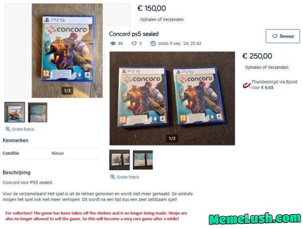 Concord is now a collector’s item. Get your overpriced copy now from your local scalper! Concord is now a collector’s item. Get your overpriced copy now from your local scalper!