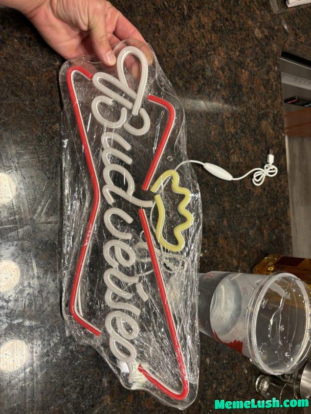 Bought a Budweiser bar light on temu. Dont buy things on Temu. Bought a Budweiser bar light on temu. Dont buy things on Temu.