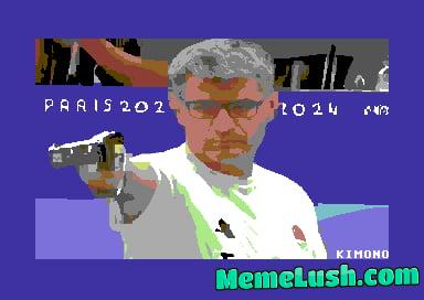 They made a picture of the olympic shooter on a C64 :)