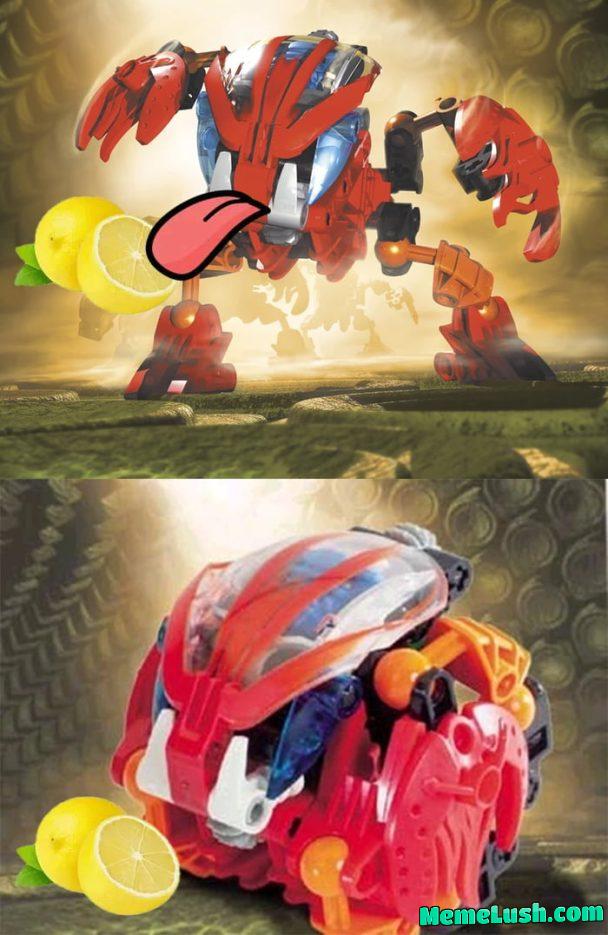 Bohrok tasting lemon