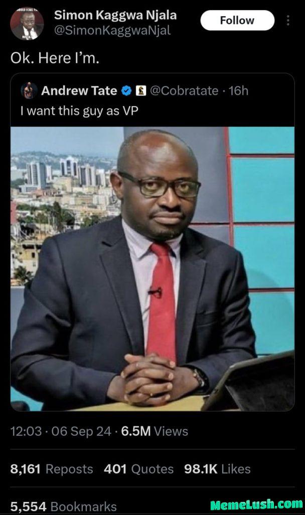 Should I call you Mista Tate? Should I call you Mista Tate?