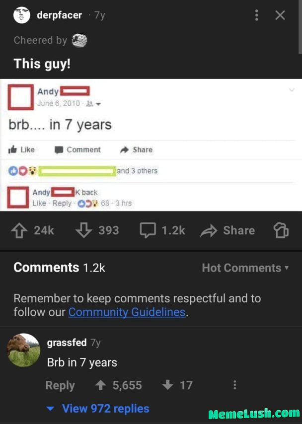 I was there… And I waited 7yrs for this. The sucker did not come back.