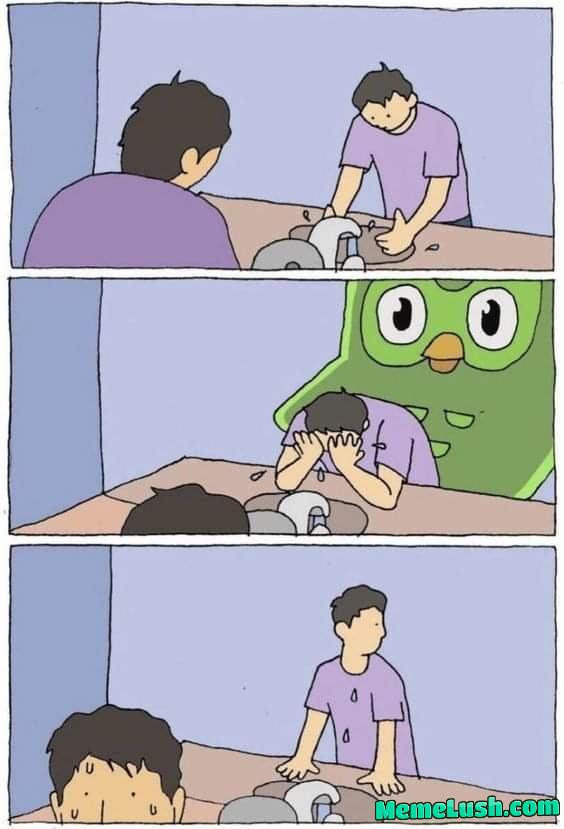 When you haven’t continued your Italian lessons for 3 days.