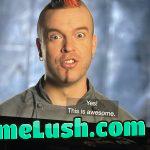 His chin strip is off-center…