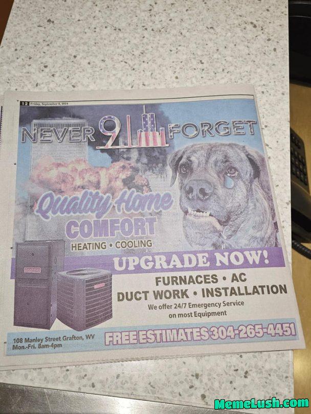 Dog crying so much about 9/11 it’s humid in your house? Boy we got the solution for you!