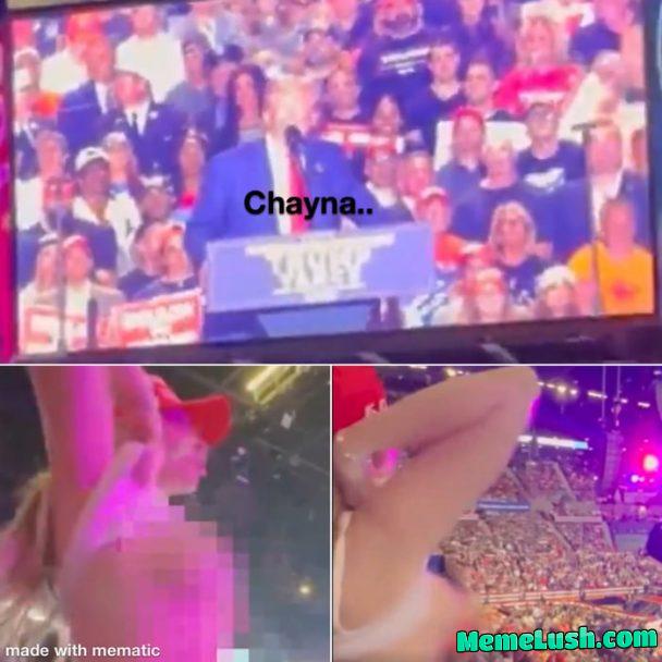 Holy shit, at yesterdayβs Trump rally, the meme came to life. Holy shit, at yesterdayβs Trump rally, the meme came to life.
