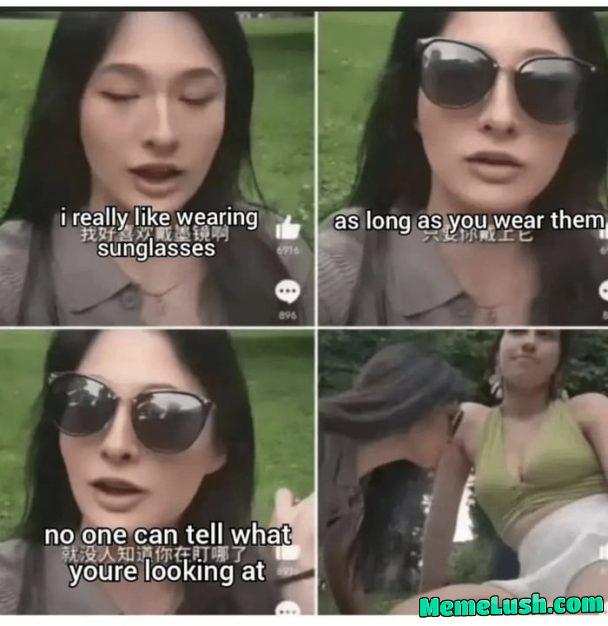 How many men seem to think when they wear sunglasses