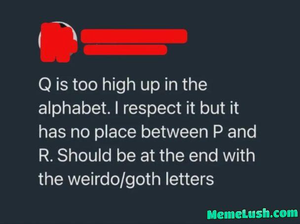 This is probably the first time I’ve seen someone take a shot at a letter.