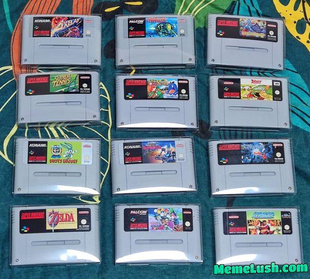 SNES collection so far. Put every cartridge in a plastic case yesterday. SNES collection so far. Put every cartridge in a plastic case yesterday.