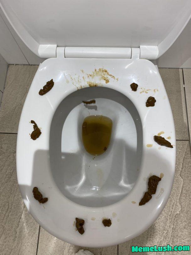 This was the only toilet stall available at the shopping centre this morning. This was the only toilet stall available at the shopping centre this morning.