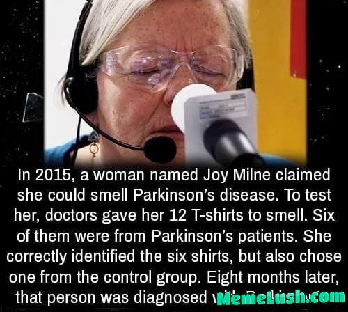 She can smell Parkinson’s disease