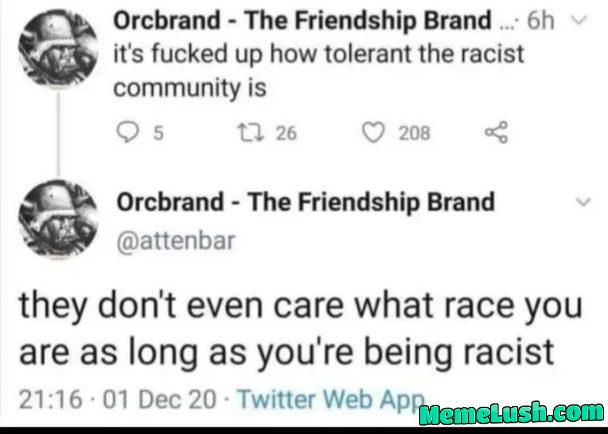 Divided by race, united by racism