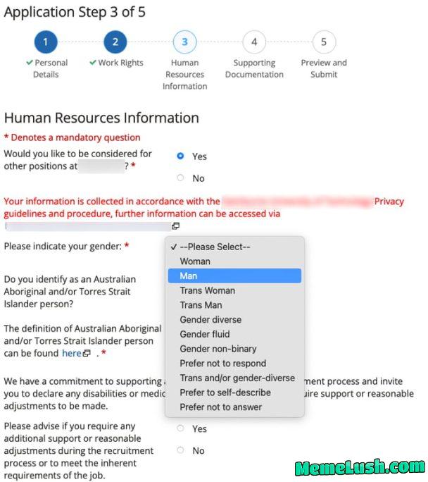Applying for a job in Wokestralia.