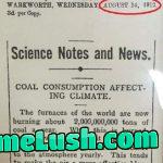 It’s a shame they didn’t have the carbon tax in 1912