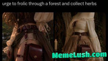 not to be dramatic but if someone gifted me a medieval fairycore thigh bag i would probably dedicate…